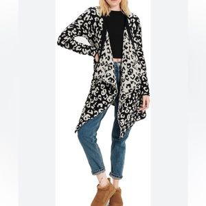 UGG Phoebe Wrap Cardigan leopard print in excellent preowned condition size XS
